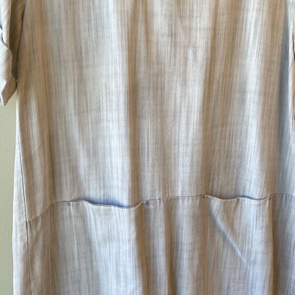 COPY - Laju dress grey large belted waist short sleeve - Picture 2 of 6